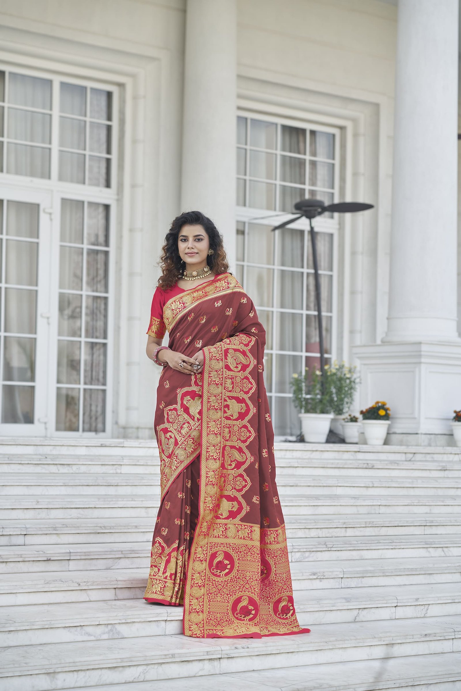 Banarasi Silk Saree With Zari Woven